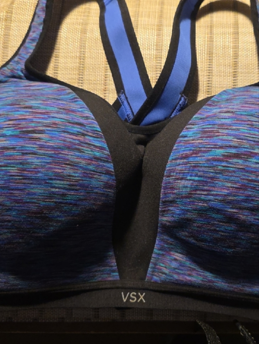 VSX Blue Multi-Print High-Impact Sports Bra 40D